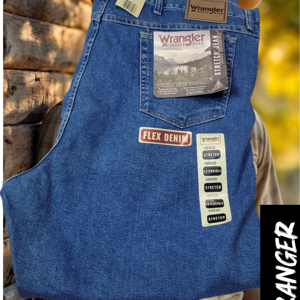 Wrangler Men's Blue Flex Denim Jeans